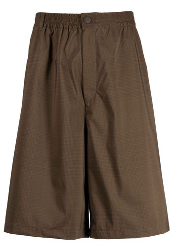 White Mountaineering straight-leg elasticated shorts - Brown