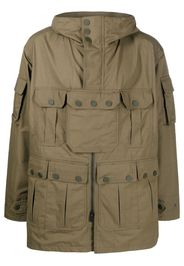 White Mountaineering multi-pocket military jacket - Green