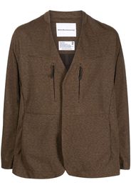 White Mountaineering V-neck long-sleeve jacket - Brown