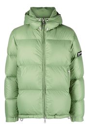 White:Space Scott logo-patch padded jacket - Green