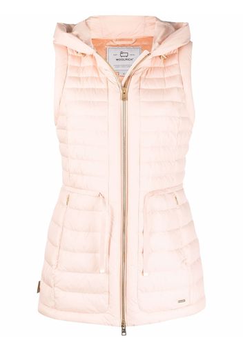 Woolrich Hibiscus hooded goose-down gilet - Pink