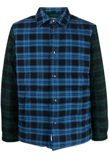 Woolrich panelled check-pattern shirt jacket - Green