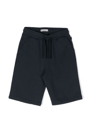 Woolrich Kids fleece-texture sweat shorts - Blue