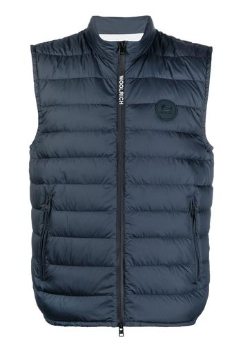 Woolrich logo-patch padded gilet - Blue