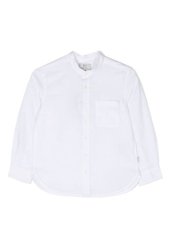 Woolrich Kids long-sleeve cotton-blend shirt - White