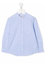 Woolrich Kids stripe-print pocket shirt - Blue