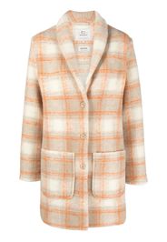 Woolrich checked single-breasted coat - Neutrals