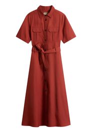 Woolrich short-sleeved midi dress - Orange