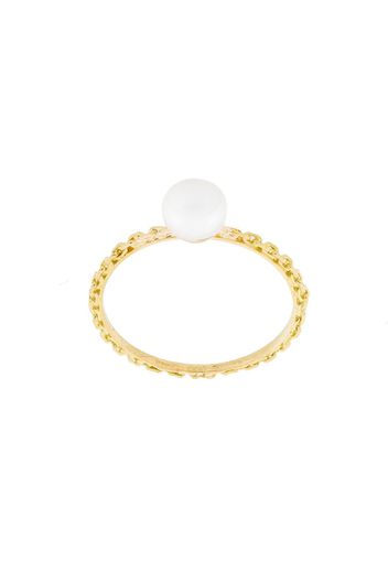Wouters & Hendrix Gold pearl and chain ring