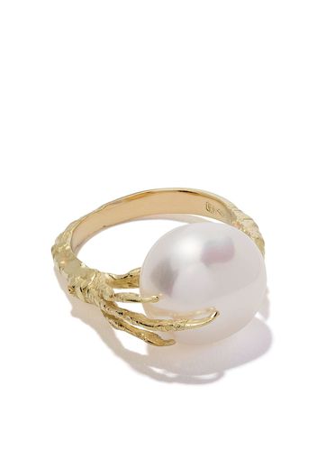 Wouters & Hendrix Gold 18kt gold claw pearl ring - Yellow Gold