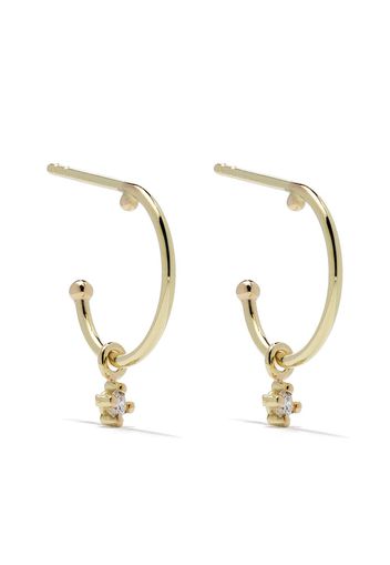 Wouters & Hendrix Gold 18kt gold diamond hoop earrings - Yellow Gold