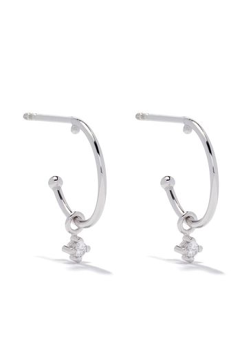 Wouters & Hendrix Gold 18kt gold diamond hoop earrings - White Gold