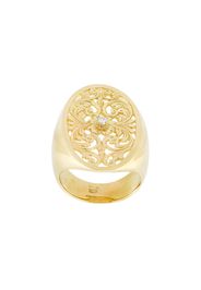 filigree diamond signet ring