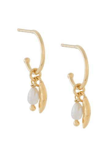 Sins And Senses pearl hoop earrings