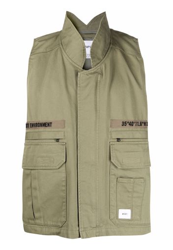 WTAPS Rep stand-up collar vest - Green