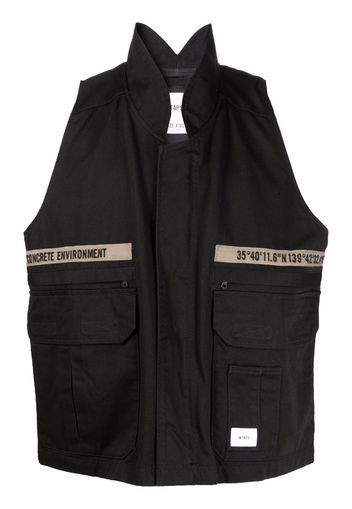 WTAPS Rep stand-up collar gilet - Black