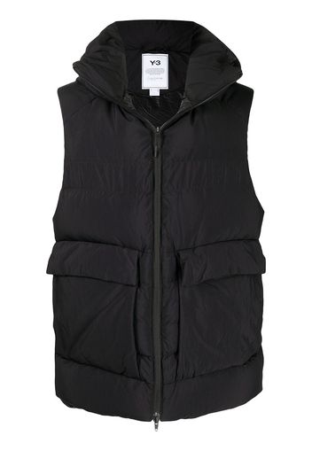 Y-3 hooded padded gilet - Black