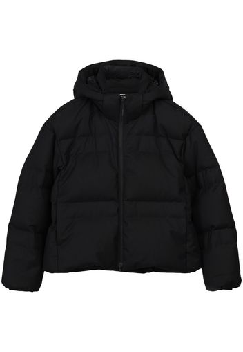 Y-3 hooded zip-up puffer jacket - Black