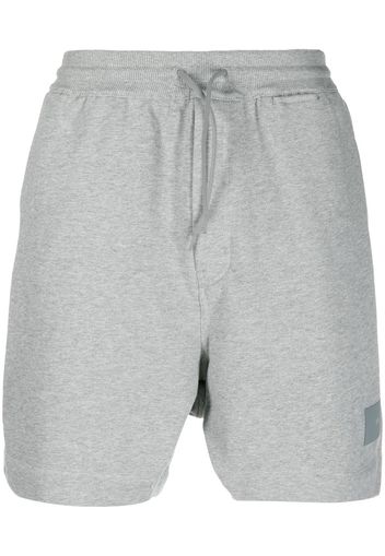 Y-3 logo-patch melange-effect shorts - Grey