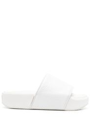 Y-3 calf-leather slides - White