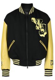 Y-3 logo-patch letterman jacket - Black