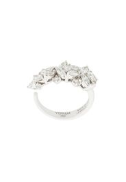 18kt white gold diamond cluster ring