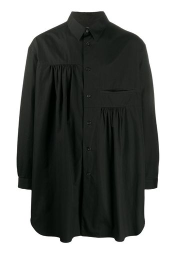 oversized pleated shirt