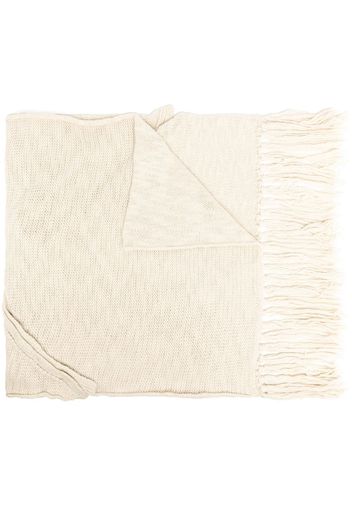 Yohji Yamamoto Plain Stitch knitted scarf - Brown