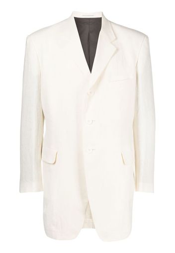 Yohji Yamamoto single-breasted blazer - White