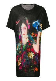 Yohji Yamamoto oversized print T-shirt - Black