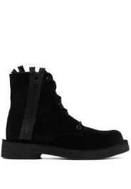 Yohji Yamamoto velvet-effect ankle boots - Black