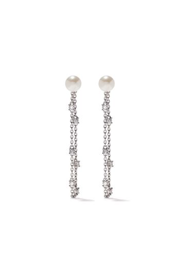 Yoko London 18kt white gold Trend diamond and pearl earrings - 7