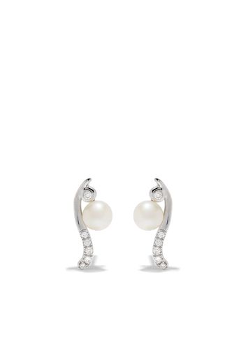 Yoko London 18kt white gold Trend freshwater pearl and diamond earrings - 7