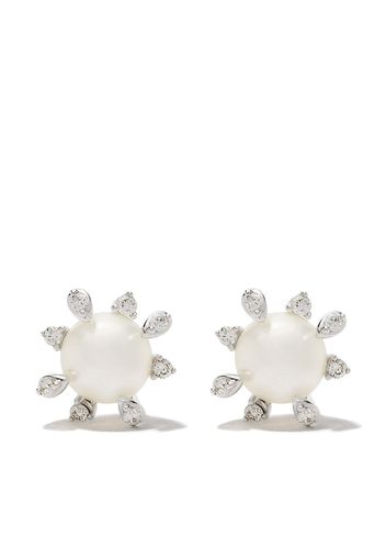 Yoko London 18kt white gold Trend freshwater pearl and diamond earrings - 7