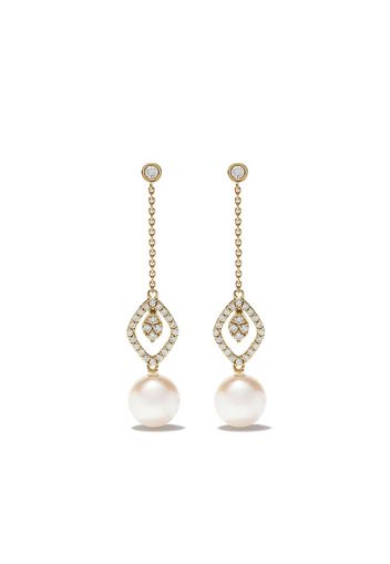 Yoko London 18kt yellow gold Trend freshwater pearl and diamond earrings - 6