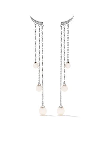 Yoko London 18kt white gold Trend freshwater pearl and diamond earrings - 7