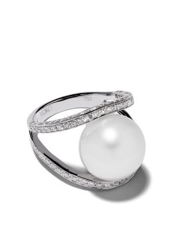 18kt white gold Novus South Sea pearl and diamond ring