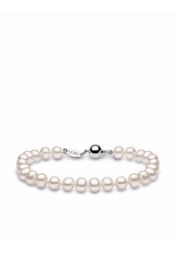 Yoko London 18kt white gold Classic 6mm Freshwater Pearl bracelet - Silver