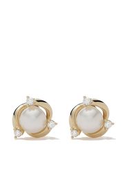 Yoko London 18kt yellow gold Trend freshwater pearl and diamond earrings - 6