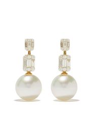 18kt yellow gold Starlight South Sea pearl and diamond earrings