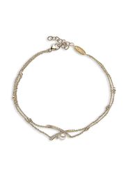 Yoko London 18kt yellow gold Sleek Akoya pearl and diamond bracelet