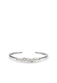 Yoko London 18kt white gold Raindrop Akoya pearl and diamond bangle - Silver