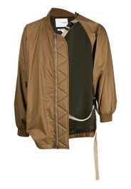 Yoshiokubo asymmetric bomber jacket - Brown