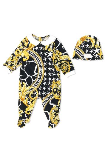 Young Versace printed romper - Black