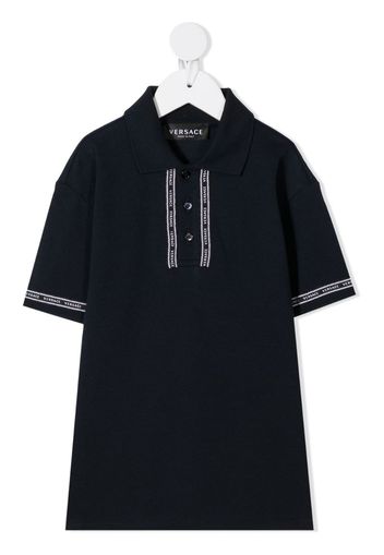 logo-embroidered polo short