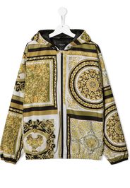 Barocco-print hooded jacket