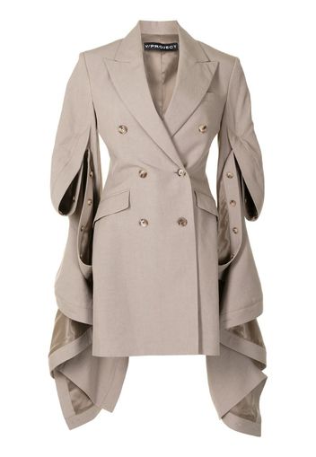 draped sides blazer dress