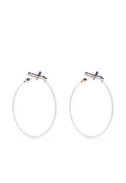 Y/Project Y pearl hoop earrings - White