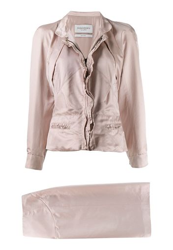 Yves Saint Laurent Pre-Owned 1990's slim jacket & skirt set - Pink