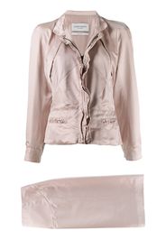 Yves Saint Laurent Pre-Owned 1990's slim jacket & skirt set - Pink